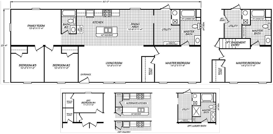 Nottoway 24 X 60 1399 sqft Mobile Home Factory Expo Home