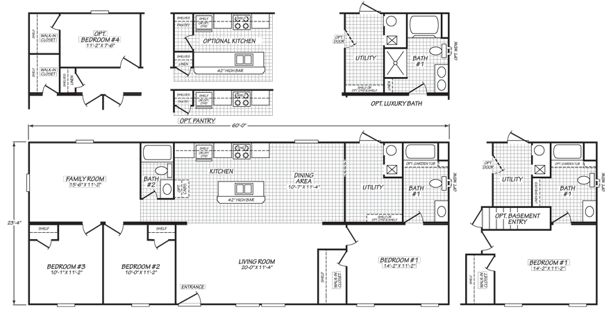 Nottoway 24 X 60 1399 Sqft Mobile Home Factory Expo Home