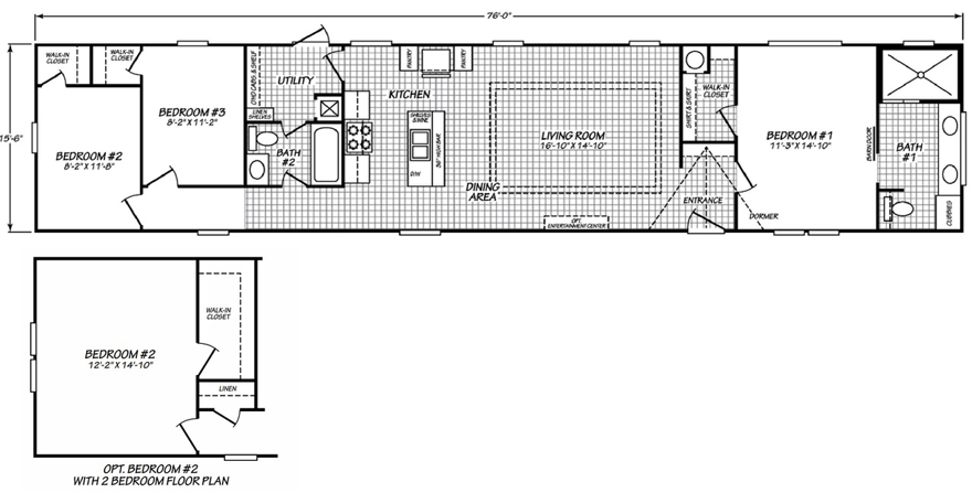 Two Bedroom Mobile Home Floor Plans Single Wide - Mobile media